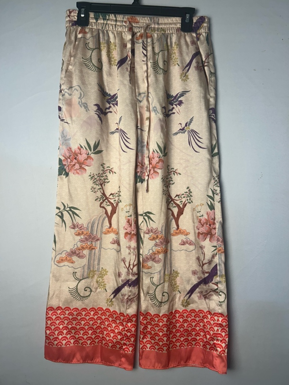 ZARA PRINTED PAJAMA PANTS Size Medium Pockets